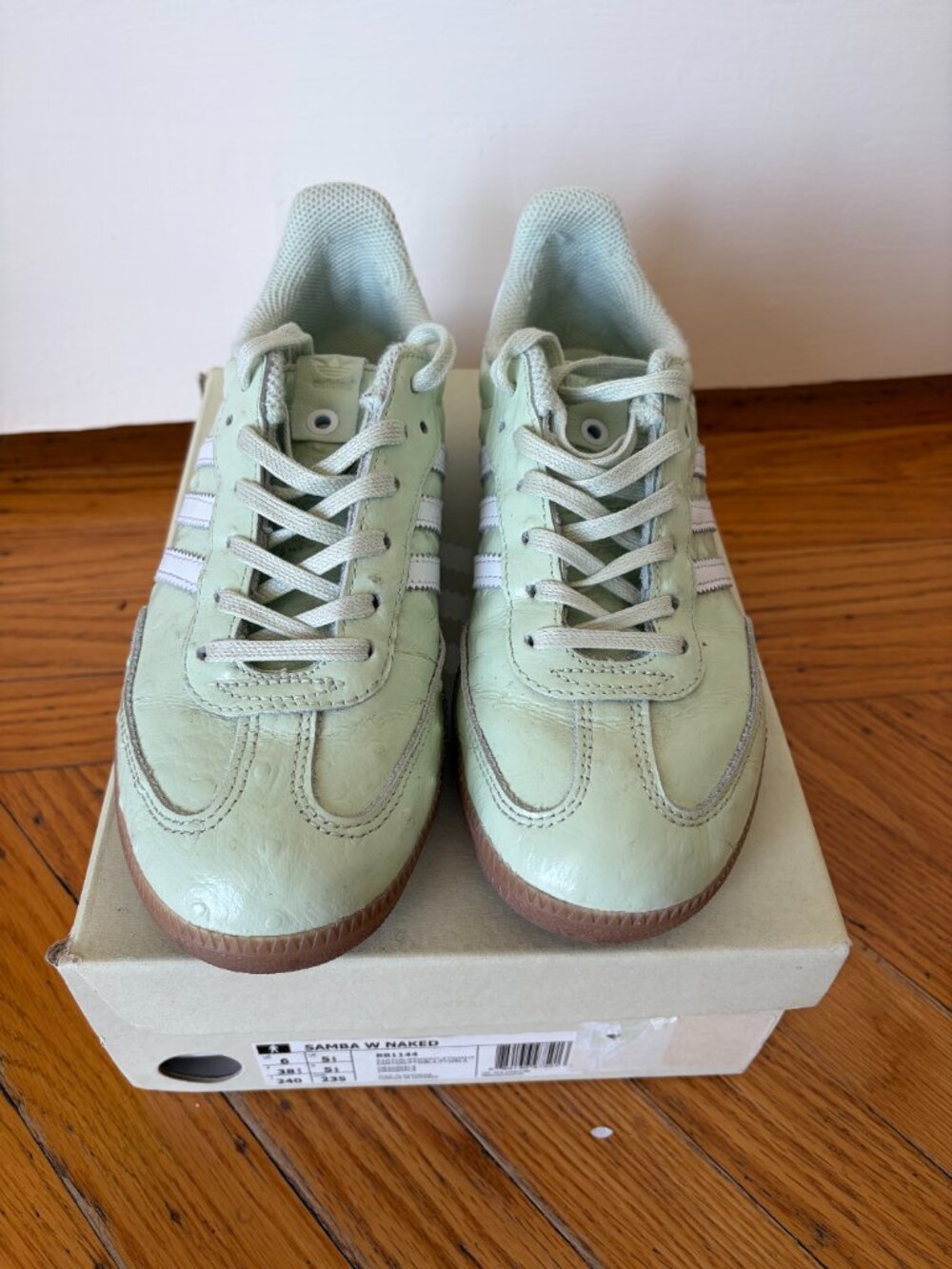 Naked x adidas Consortium Samba "Waves Pack" Mint - US M 6. EU 38 2/3 (BB1144)